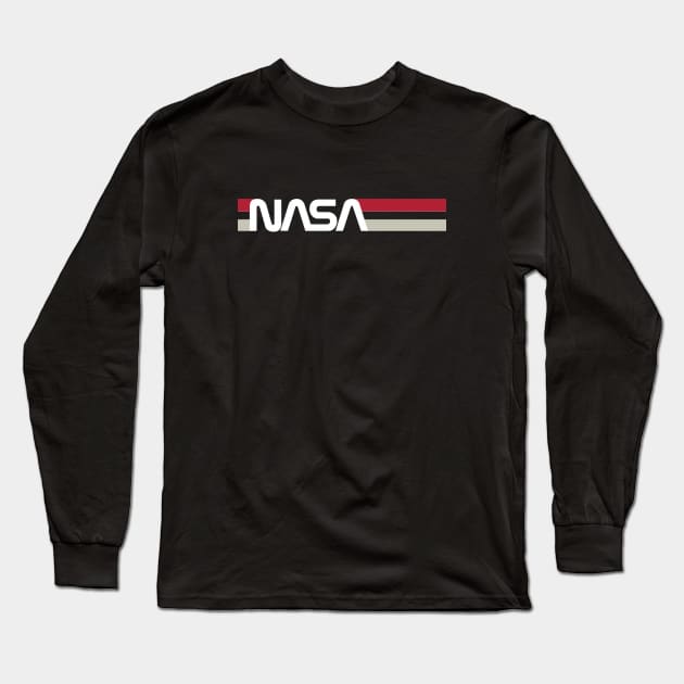 nasa stripe logo Long Sleeve T-Shirt by KevinMaurice16